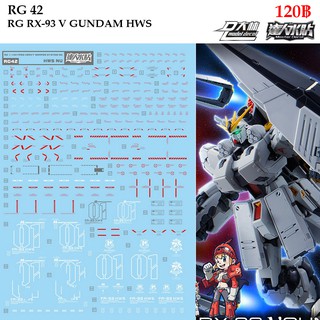 ดีคอลน้ำ [D.L. Darlin] RG42 RX-93 V GUNDAM HWS RG 1/144 Water Decal RG 42