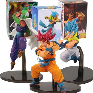 โมเดลฟิกเกอร์ PVC อนิเมะ Dragon Ball Z Son Goku Kakarotto Gogeta Super Saiyan God Piccolo Vegeta IV ขนาด 18-21 ซม. ของเล่นสําหรับเด็ก