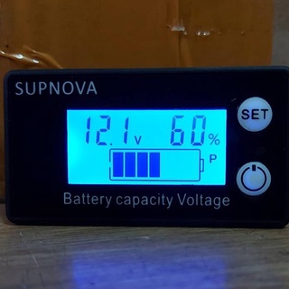 วัดโวลท์ 12v แสดงค่า V % แบตเตอรี่