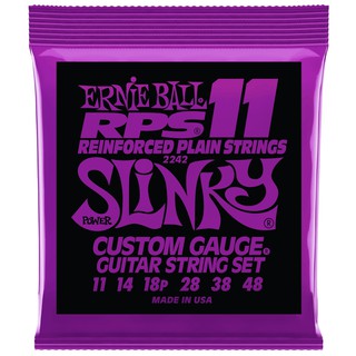 ERNIE BALL® สายกีตาร์ไฟฟ้า เบอร์ 11 (P02242) อย่างดี ของแท้ 100% รุ่น Power Slinky RPS (.011 - .048)