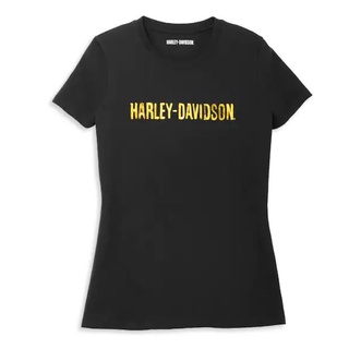 เสื้อยืดสีดำผู้หญิงลิขสิทธิ์แท้จาก Harley Davidson  96108-22VW