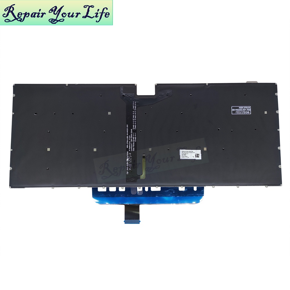 แป้นพิมพ์คอมพิวเตอร์ Laptop Spanish Us Uk Russian Backlit Keyboard