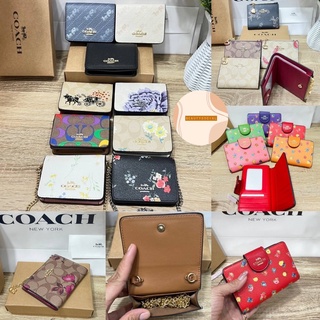 🟥หนังแท้🟥 MS เกรด 1:1 coach กระเป๋าสตางค์ใบสั้น กระเป๋าแบรนด์เนม กระเป๋าปั้มแบรนด์👛