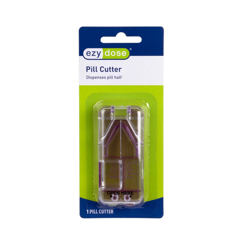 EZY dose Locking Pill Cutter ที่ตัดเม็ดยา แบบใส รุ่นบางพิเศษ SH67755 พร้อมช่องเก็บ จำนวน 1 ชิ้น (024