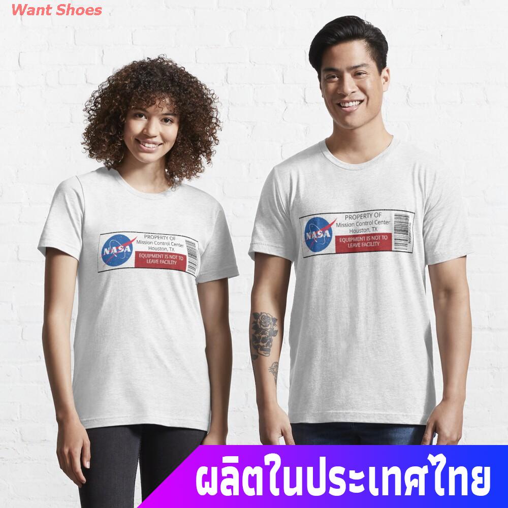 เสื้อยืดคอกลมWant Shoes เสื้อยืดแขนสั้น Nasa SpaceX, Nasa Space Shirt, Nasa Gift Shirt, Nasa Logo Te