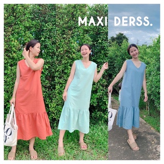 เดรสผ้าฝ้าย รุ่น Maxi Dress