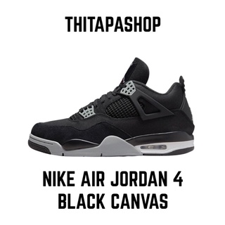 NIKE AIR JORDAN 4 BLACK CANVAS