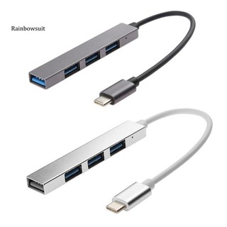 【RB】ฮับขยายพอร์ต Usb Type-C เป็น 4 พอร์ต แบบบางพิเศษ พกพาง่าย สําหรับแล็ปท็อป แท็บเล็ต คอมพิวเตอร์