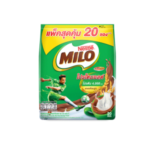 MILO ไมโล แอคทิฟ-โก เครื่องดื่มช็อคโกแล็ตมอลต์ปรุงสำเร็จชนิดผง 3อิน1 30 กรัม X 20 ซอง