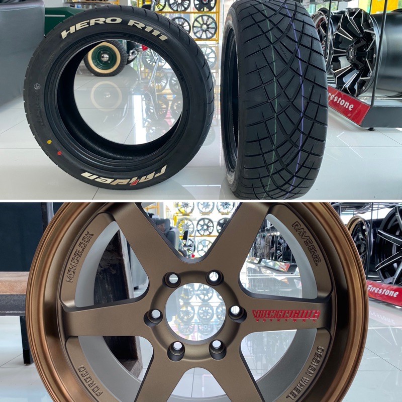 แม็ก Te37 ขอบ 18 ประกอบยาง 255/50R18 Hero R111 (4ล้อ)