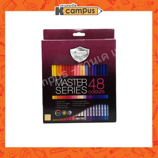 ดินสอสีไม้  มาสเตอร์อาร์ต รุ่นมาสเตอร์อาร์ตซีรี่ย์ 48สี48แท่ง(แท่งยาว+กบเหลา) Master Art series New Packaging