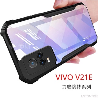 เคสโทรศัพท์มือถืออะคริลิคใส แบบเต็มมุม เสริมมุม สําหรับ Vivo V23 V23e 5G V21E V21 5G V 21