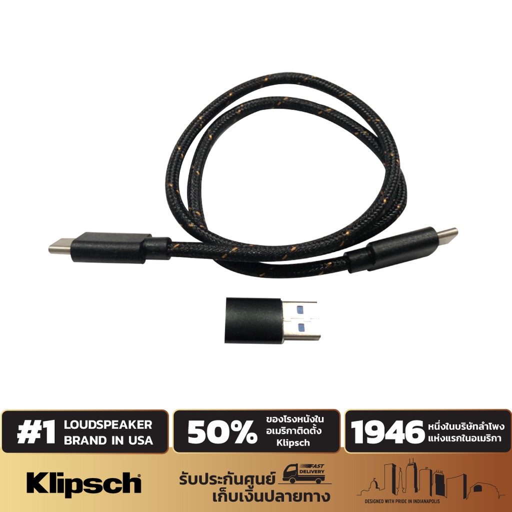 KLIPSCH T5 II TRUE WIRELESS, T5 II TRUE WIRELESS SPORT สายชาร์จสำหรับเคสชาร์จหูฟัง KLIPSCH