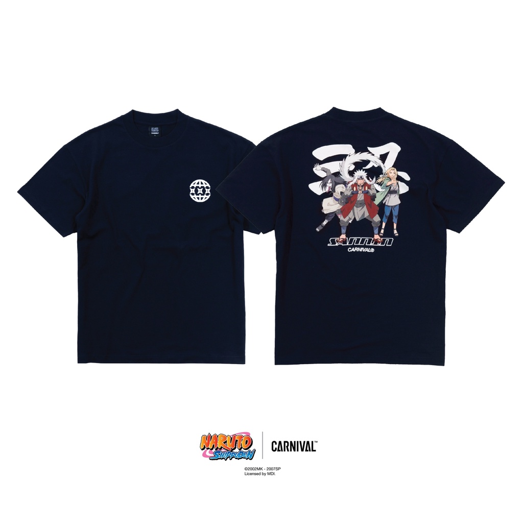 เสื้อยืด Carnival X Naruto Shippuden Sannin T-Shirt Navy