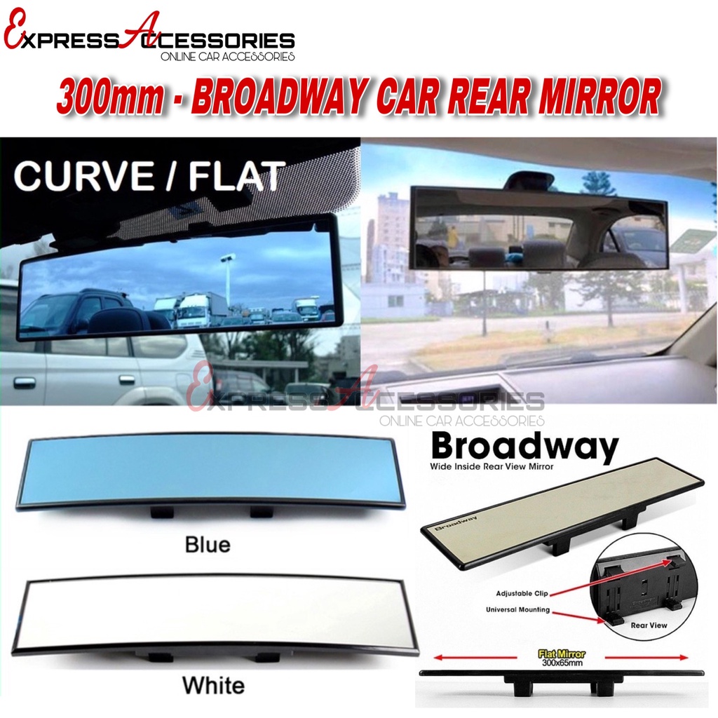 300 มม.NAPOLEX BW-147 BW-746 Broadway รถด้านหลัง Blue FLAT/CONVEX กระจกสีฟ้า