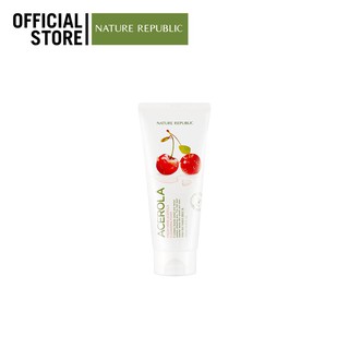 NATURE REPUBLIC FRESH HERB ACEROLA CLEANSING FOAM (170ML) โฟมล้างหน้า สูตรเชอร์รี่ ชะลอริ้วรอย