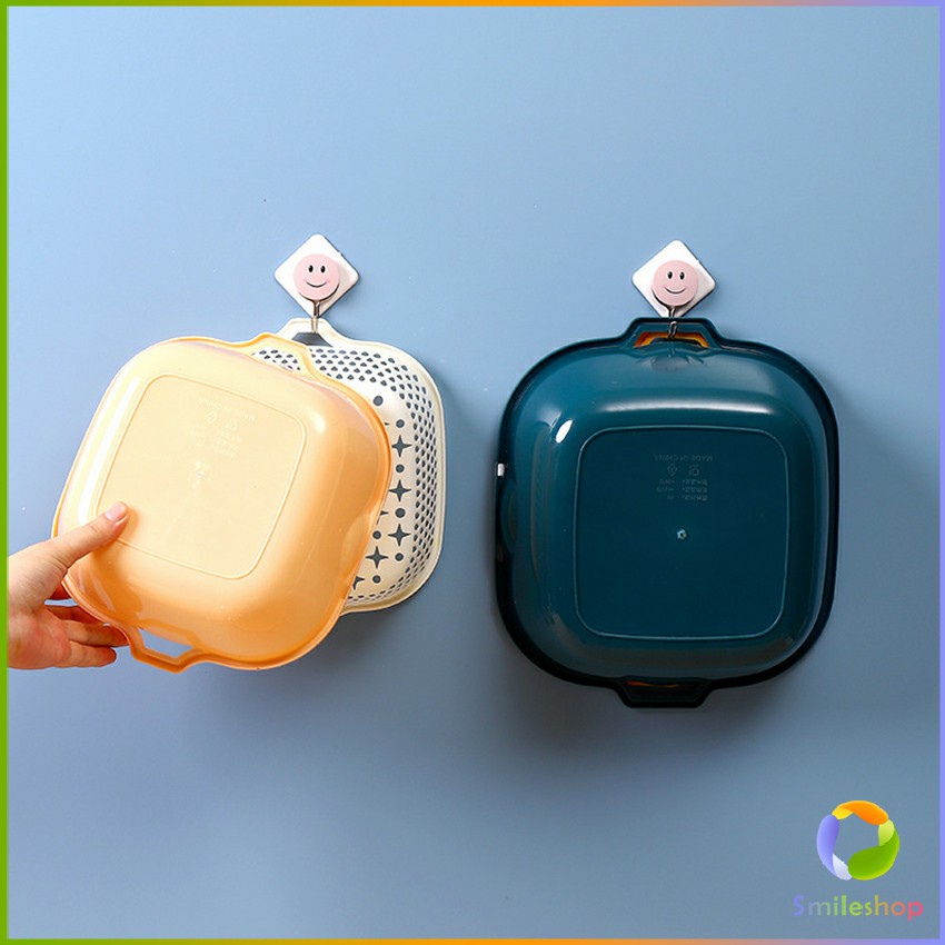 Smileshop ตะกร้าล้างผลไม้ 2ชั้น  2in1 ตะกร้าล้างผัก Basin for washing vegetables - รูปที่ 7