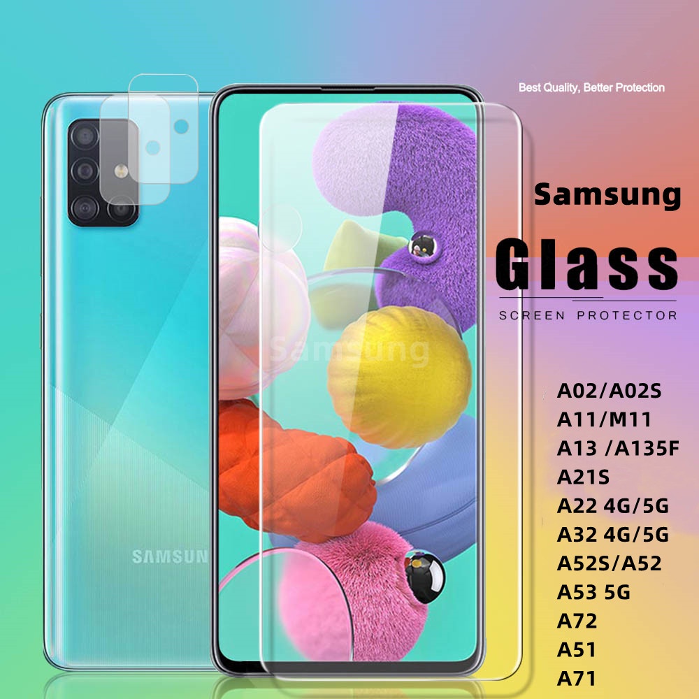 ฟิล์มกระจกนิรภัยกันรอยหน้าจอ แบบใส สําหรับ Samsung Galaxy A02 A02S A03 Core A03S A13 A23 A11 M11 A21S A20S A30S A50S A22 A22S A33 A32 A52S A52 A53 A72 A73 A42 A41 A51 A71 4G 5G