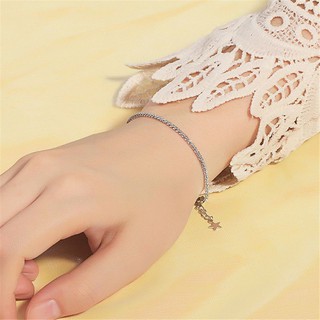 ☆ สร้อยข้อมือมินิมอล • Silver Glitter Bracelet