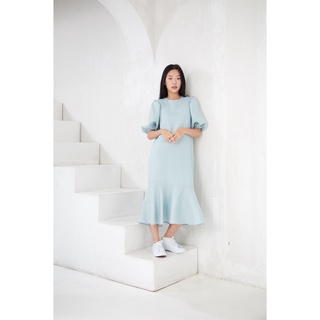 PS. EVERYDAY LeFau Dress  - เดรสยาวแขนทรงบอลลูนผ้าลินิน มี 2 สี