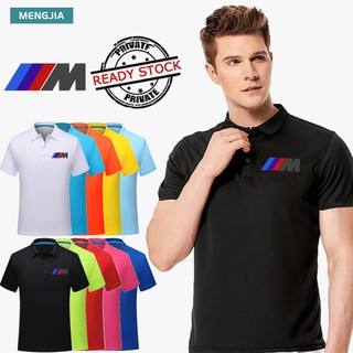 BMW ซีรีส์กีฬา เสื้อโปโล เสื้อกีฬาโปโล เสื้อคอปก เสื้อกีฬาชาย เสื้อแขนสั้น เสื้อโปโลแขนสั้นเส้นใยพิเศษ แห้งเร็ว