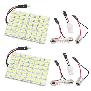 2x Car Vehicle Interior Panel Light 48 SMD LED T10 Bulb Lamp White