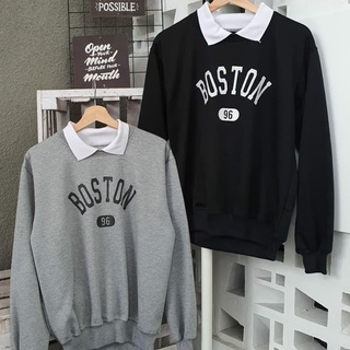 Gsc - BOSTON เสื้อกันหนาว คอปก | เสื้อกันหนาว แบบหนา สไตล์เกาหลี สําหรับผู้ชาย และผู้หญิง