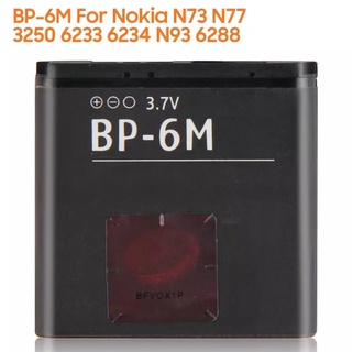 BP-6M แบตเตอรี่โทรศัพท์สำหรับ NOKIA N73 N77 3250 6233 6234 N93 6288 1100MAh