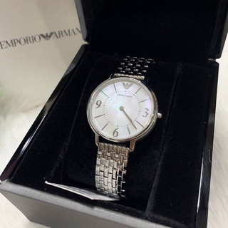 นาฬิกาข้อมือผู้หญิง เรียบหรูดูแพง Emporio Armani Womens Two-Hand Stainless Steel Watch AR2507 หน้าปัดขาวมุก สวยเงา