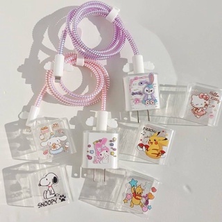 เคสTPUหัวชาร์จ+ชุดถนอมสายชาร์จiphone ทุกรุ่น หัวชาร์จเป็น 18W/20W​ พร้อมส่ง🚛