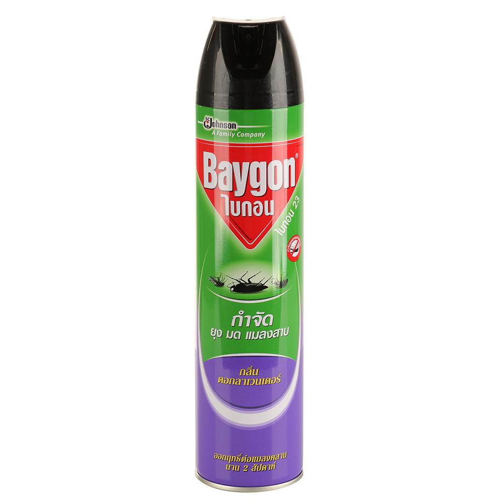 สเปรย์กำจัดแมลง BAYGON 600 มล. กลิ่นลาเวนเดอร์SPRAY INSECT KILLER BAYGON 600ML LAVENDER