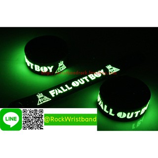 FALL OUT BOY ขายริสแบนด์เรืองแสง  FBY352NA Wristband สายรัดข้อมือวงร็อค