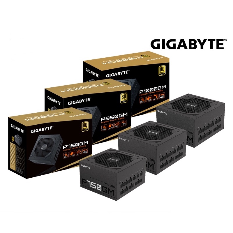 POWER SUPPLY (อุปกรณ์จ่ายไฟ) GIGABYTE 750W, 850W, P750GM, P850GM, P1000GM (80 Plus Gold) 5Y.