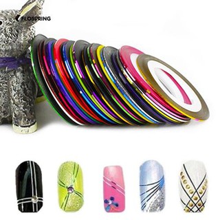 30pcs / ม้วนแถบแนวเทป DIY Nail Art สติ๊กเกอร์ตกแต่งงานฝีมือ