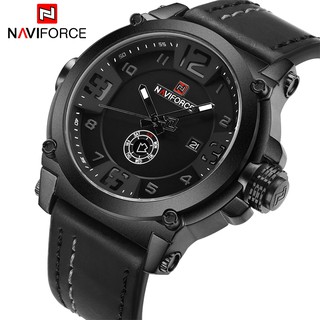 naviforce แท้ รับประกัน 1 ปี นาฬิกาข้อมือ สายหนัง รุ่น NF9099 กันน้ำ 30 เมตร