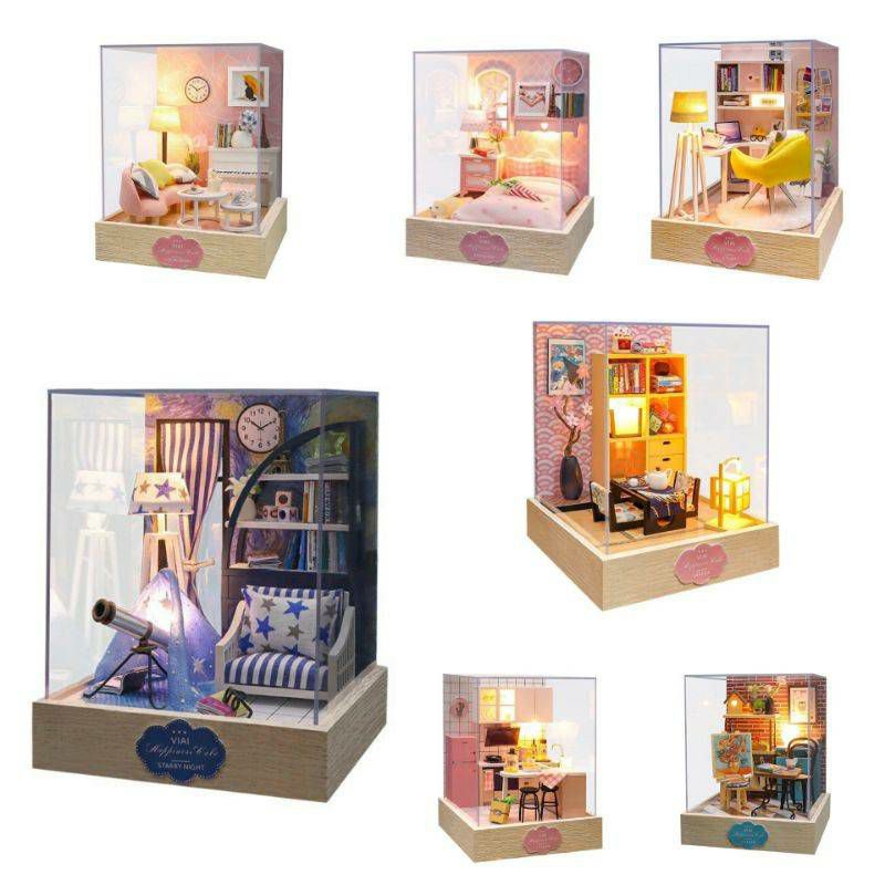 พร้อมส่ง บ้านตุ๊กตา Diy Industry มีฝาครอบกันฝุ่น. 
