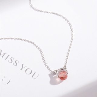 LLRB | สร้อยคอเงิน 925 Silver 925 necklace pink bead