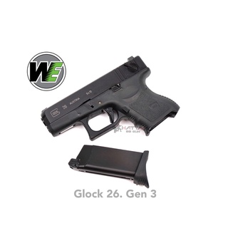 WE GLOCK26 GEN3 GBB แถมอุปกรณ์พร้อมเล่นครบชุด