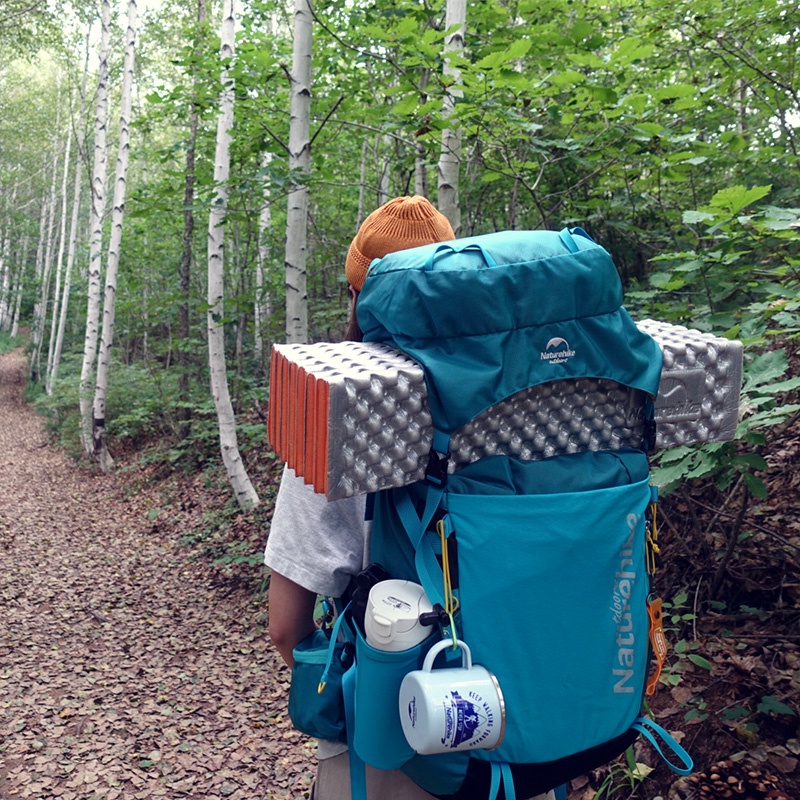 Naturehike ย้ายลูกค้านอกรางไข่เดี่ยวพับ Moisture-proof mat camping หนา siesta mat เต็นท์ไข่ nest แบบพกพา