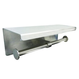 ที่ใส่กระดาษ 2 ช่อง MY-K0322 สเตนเลส DOUBLE TOILET PAPER HOLDER WITH SHELF MOYA MY-K0322 STAINLESS