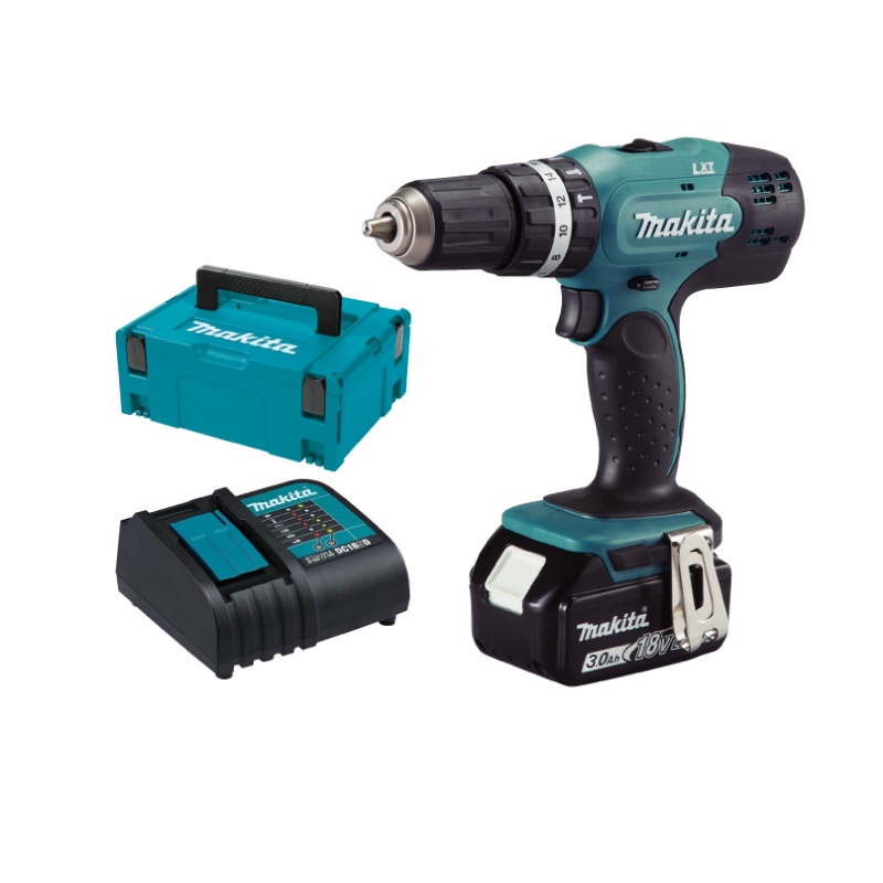 [คอมโบเซ็ต] MAKITA DHP453SF1J : สว่านเจาะกระแทกไร้สาย 18V