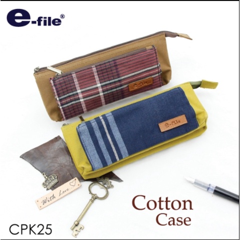 กระเป๋า กระเป๋าดินสอ คอตตอน รหัส CPK25 แบนด์ e-file (อี-ไฟล์) ราคาต่อใบ