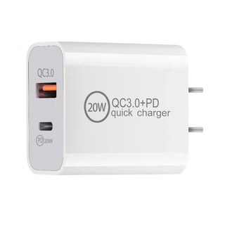 NEWMINE PD charger 20W หัวชาร์จเร็ว Type-c + USB dual-port ชาร์จเร็วเหมาะสำหรับ for iPhone Apple Huawei