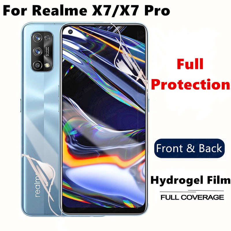 Front Back Full Cover Protection Film For OPPO Realme X7 Pro X7Pro ฟิล์มกันรอยหน้าจอไฮโดรเจนสําหรับ Screen Protector Protective Hydrogel Film Not Tempered Glass