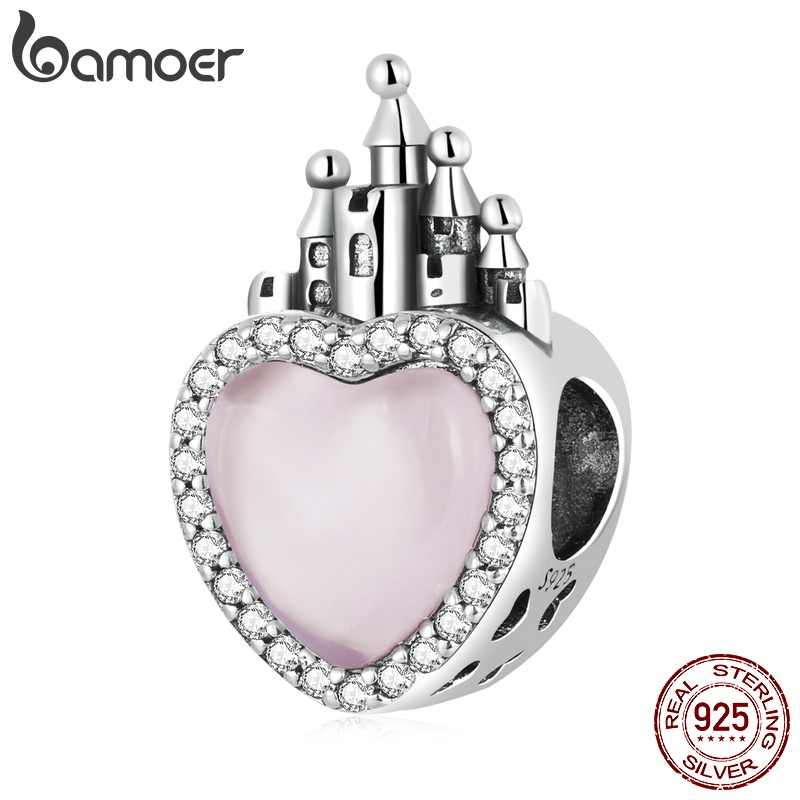 Bamoer จี้เงิน 925 รูปปราสาทหัวใจ เครื่องประดับ สําหรับสร้อยข้อมือ สร้อยคอ SCC2207