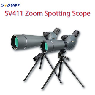 Svbony Sv411 กล้องโทรทรรศน์ส่องสัตว์ป่า พร้อมขาตั้งกล้อง โฟกัสคู่ กันน้ํา สําหรับเดินทาง นก 20-60X70 20-60X80