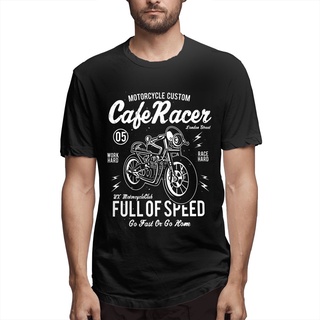 T-shirt  เสื้อยืดแขนสั้น ผ้าฝ้าย พิมพ์ลายการ์ตูนอนิเมะ Cafe Racer พลัสไซซ์S-5XL