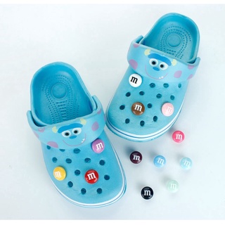 Jibits จี้หัวเข็มขัด รูปถั่ว หลากสี สําหรับตกแต่งรองเท้า Croc