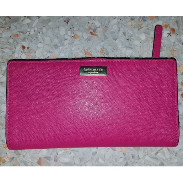 🔖🔖Sale🔖🔖กระเป๋าสตางค์ Kate Space สีชมพูแท้