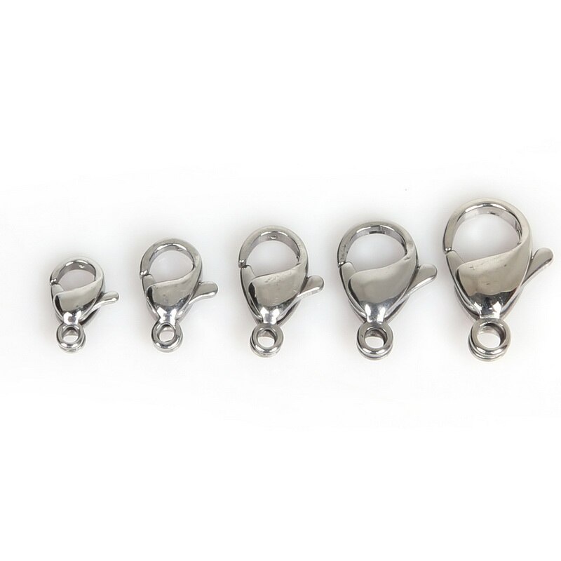 ตะขอก้ามปู สเตนเลส 304 สําหรับทําเครื่องประดับ สร้อยคอ สร้อยข้อมือ Diy 10 ชิ้น ต่อล็อต
